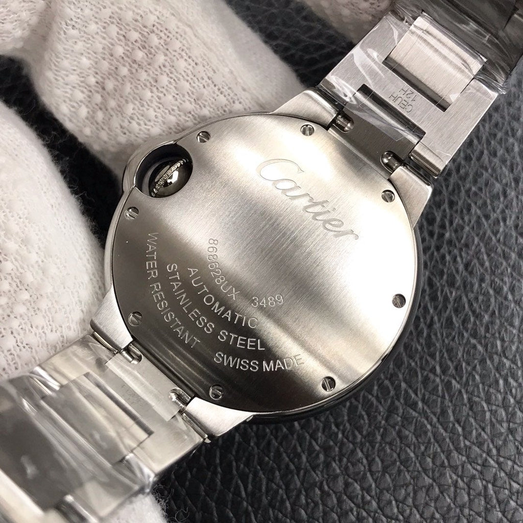 CARTIER BALLON BLEU 33MM AUTOMATIC WHITE DIAL DIAMOND HOUSE MAKER