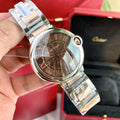 CARTIER BALLON BLEU 42 TWO TONE ROSE GOLD CASE BROWN DIAL