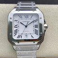CARTIER SANTOS DE CARTIE LARGE STEEL CASE WHITE DIAL