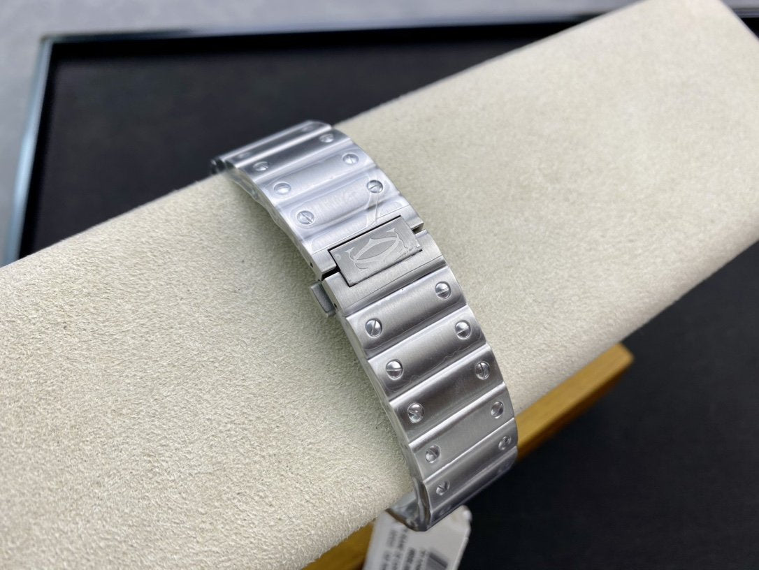 CARTIER SANTOS DE CARTIE LARGE STEEL CASE WHITE DIAL