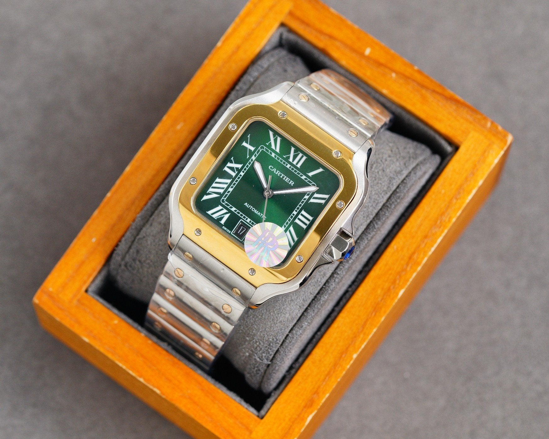 CARTIER SANTOS 40MM TWO-TONE GREEN DIAL LIMITED EDITION
