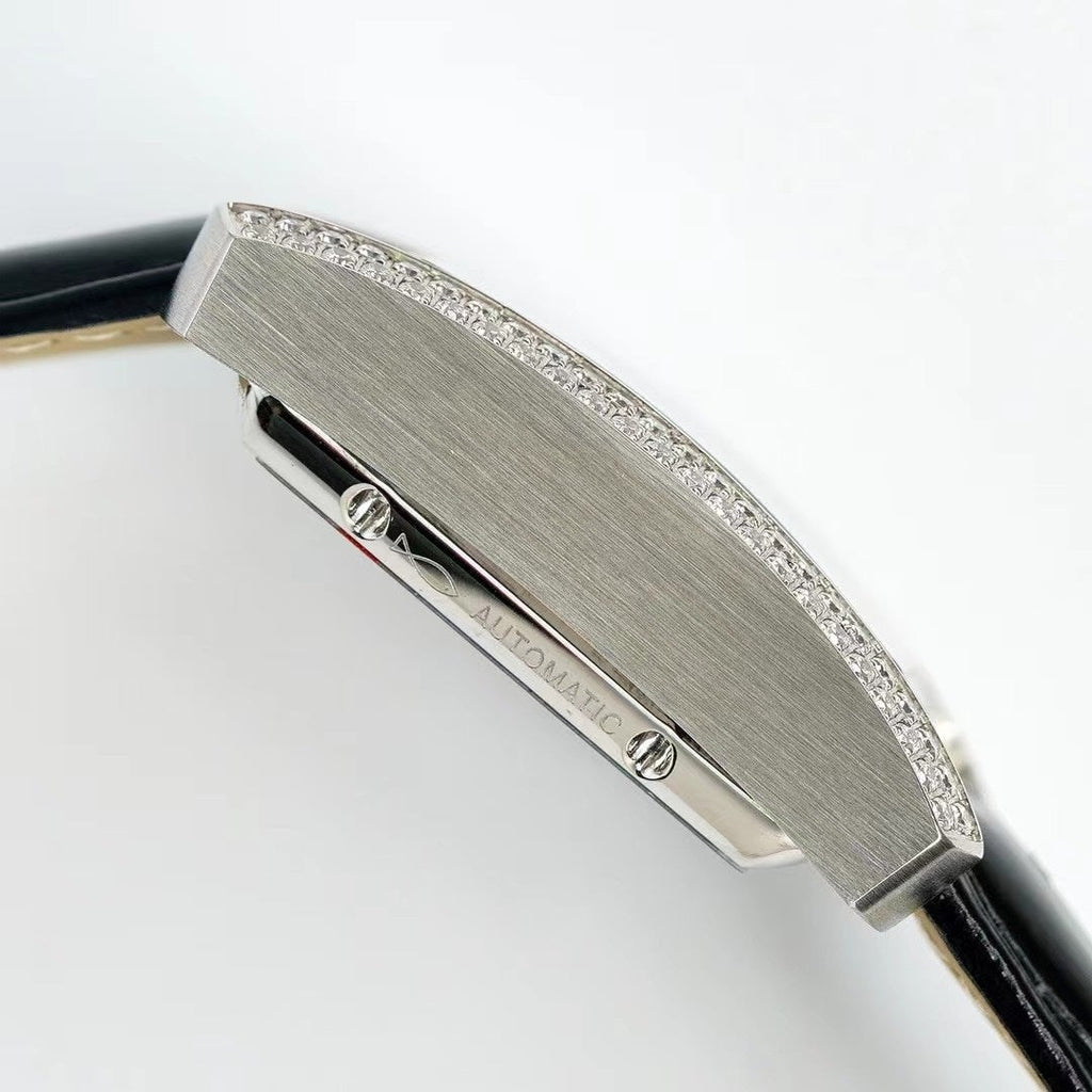 CARTIER TANK MC LADIES SECOND TIME DIAMOND BEZEL