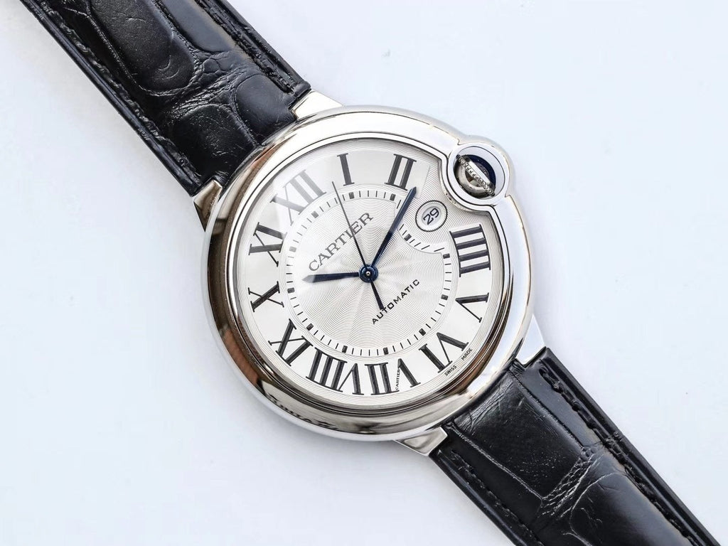 CARTIER BALLON BLEU 42MM BLACK LEATHER