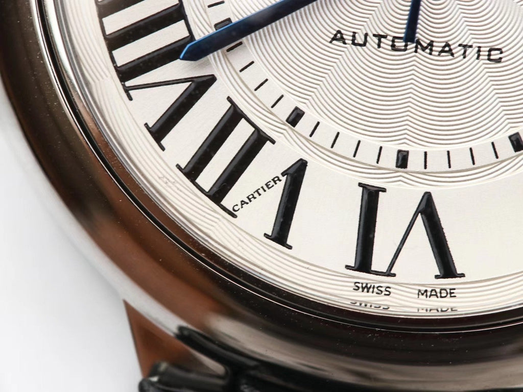 CARTIER BALLON BLEU 42MM BLACK LEATHER