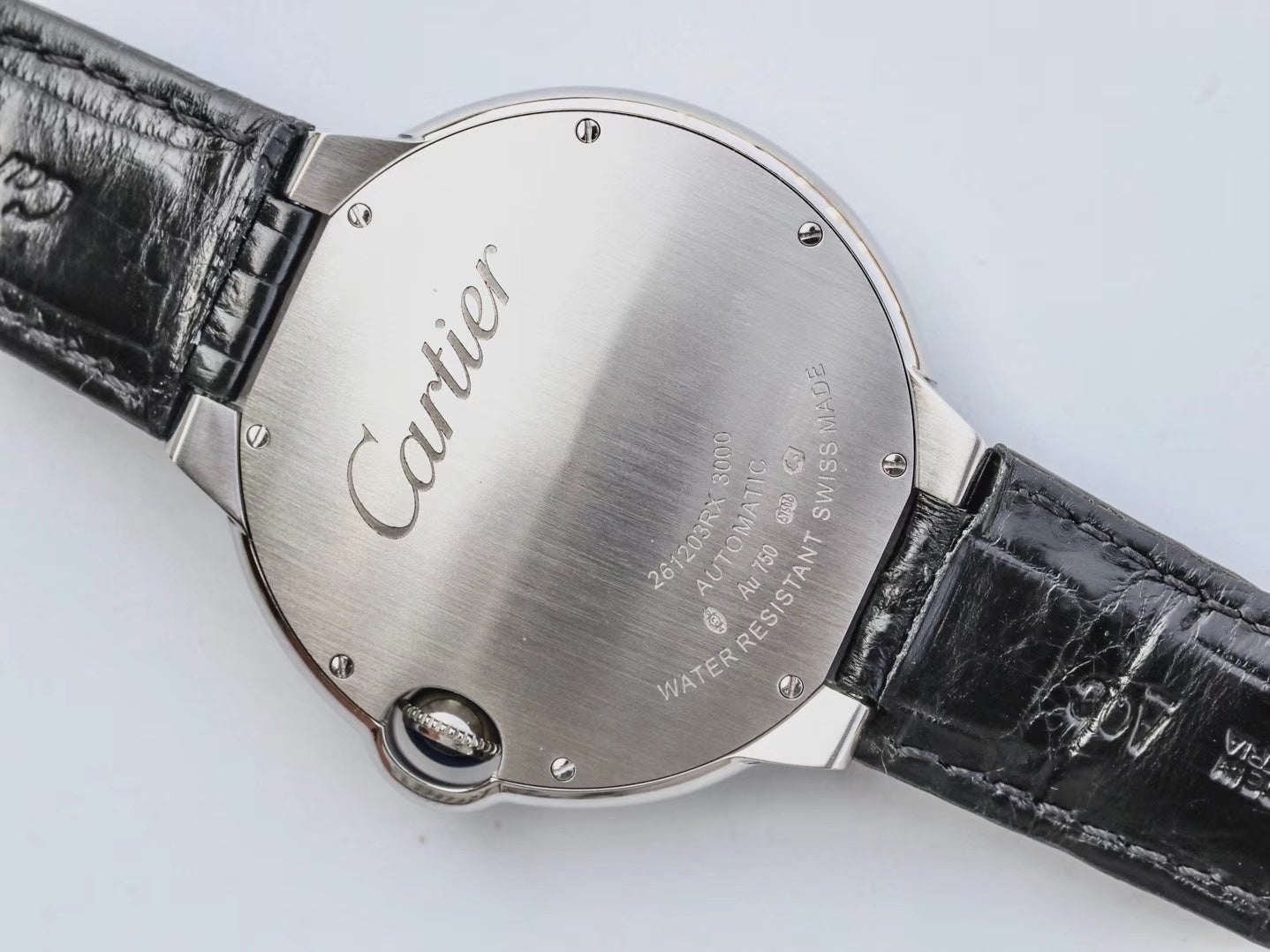 CARTIER BALLON BLEU 42MM BLACK LEATHER