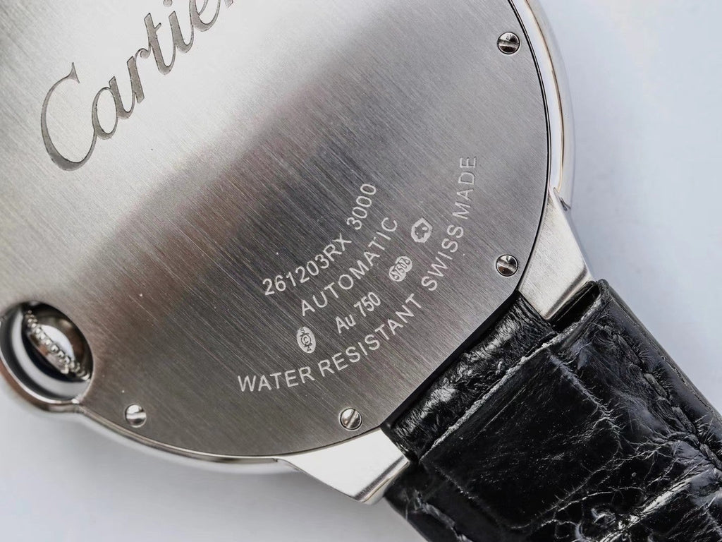 CARTIER BALLON BLEU 42MM BLACK LEATHER