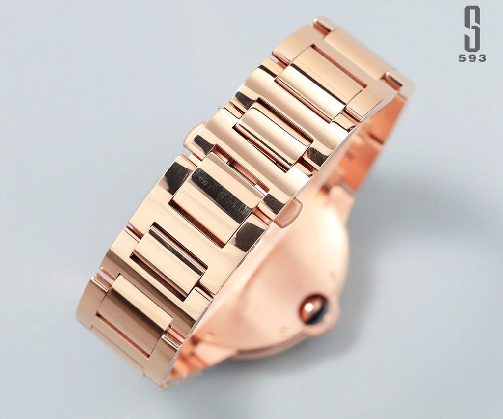 CARTIER BALLON BLEU DATE ROSE GOLD WHITE DIAL