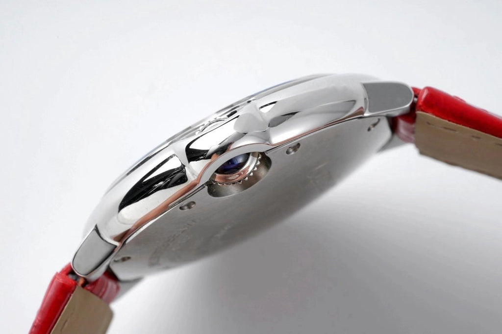 CARTIER BALLON BLEU 33MM AUTOMATIC RED DIAL LEATHER 2021