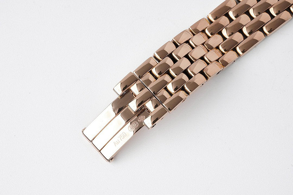 CARTIER PANTHERE 27MM PINK GOLD CASE DIAMOND BEZEL WHITE DIAL