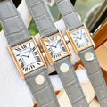 CARTIER TANK MUST PINK GOLD CASE LEATHER