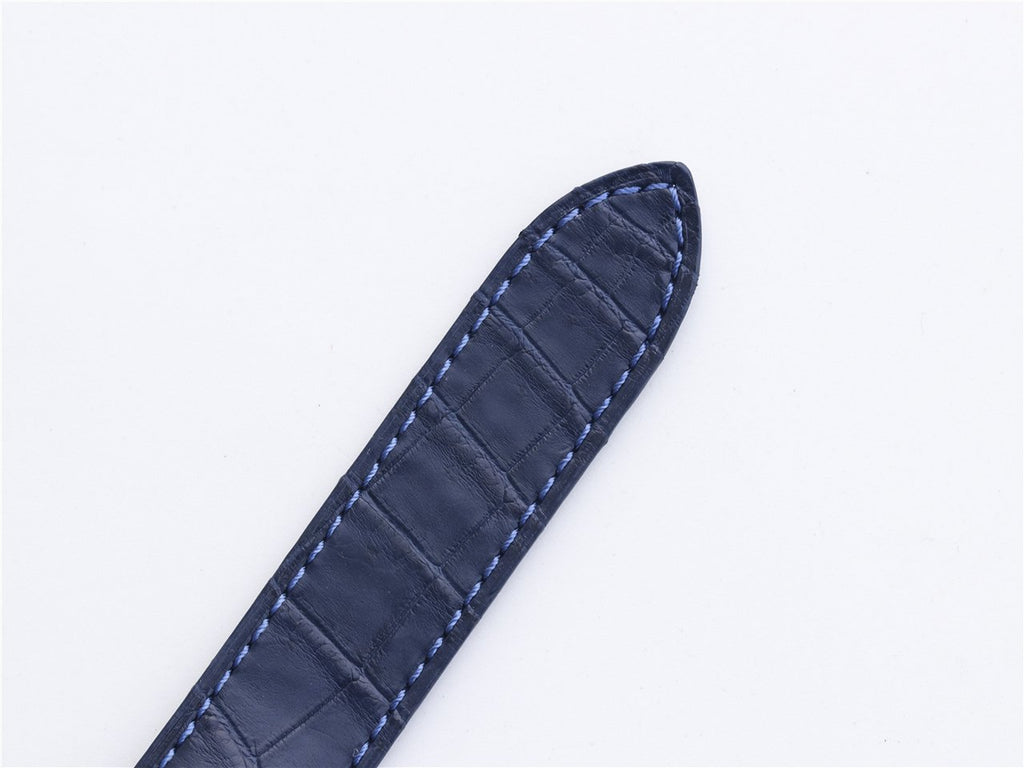 CARTIER BALLON BLEU 42 BLUE DIAL LEATHER BRACELET