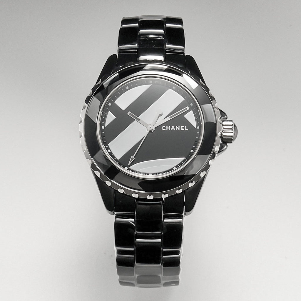 CHANEL J12 38mm Automatic Limited Untitled H5582 Black Ceramic Black Steel Dial