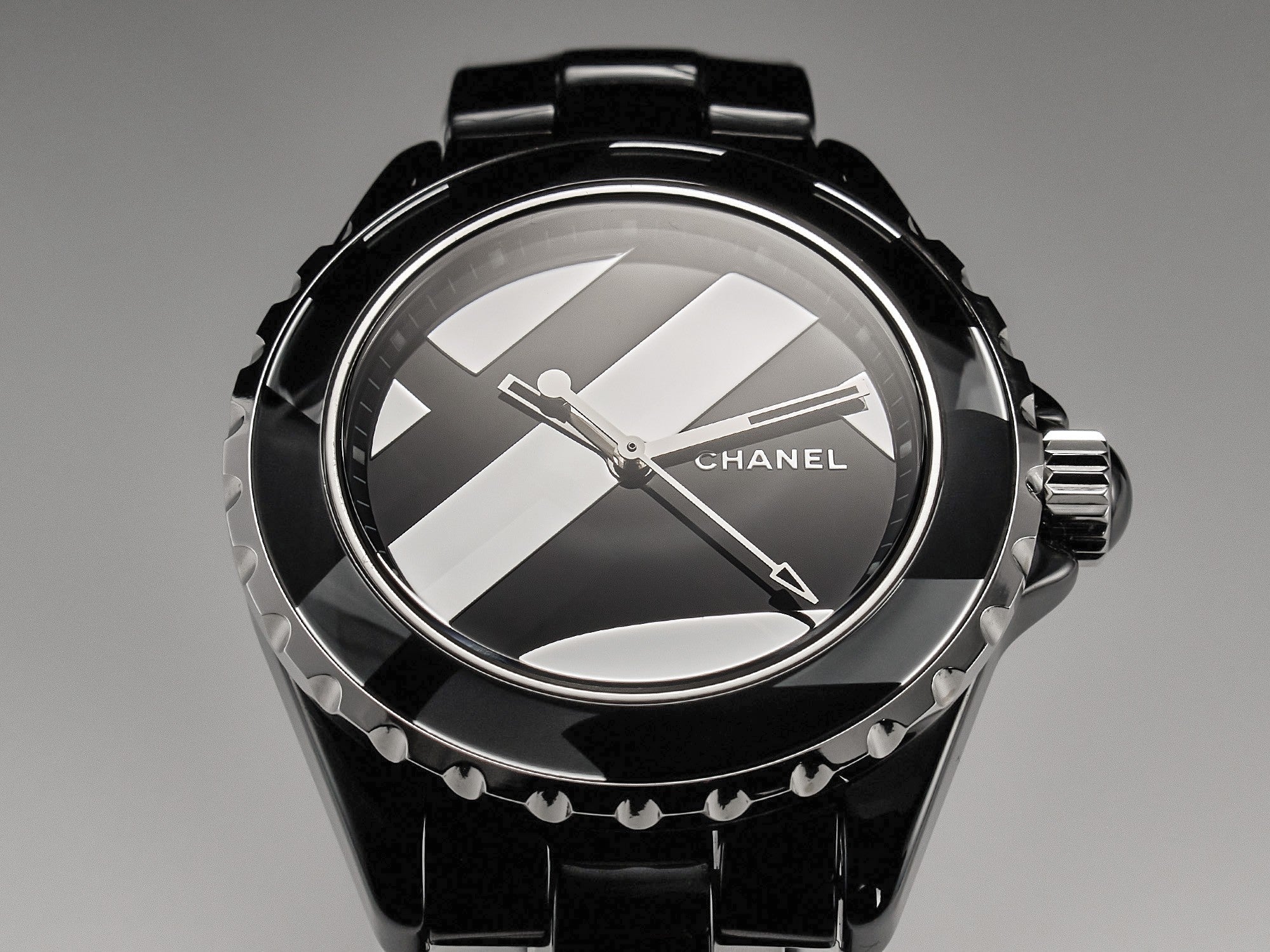 CHANEL J12 38mm Automatic Limited Untitled H5582 Black Ceramic Black Steel Dial