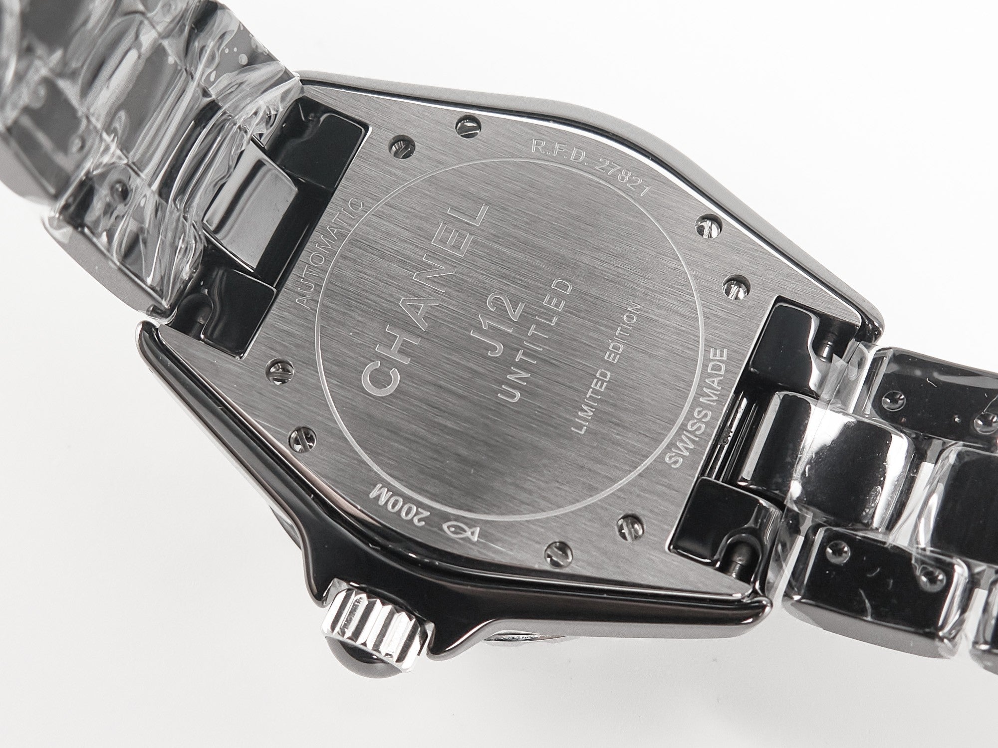 CHANEL J12 38mm Automatic Limited Untitled H5582 Black Ceramic Black Steel Dial