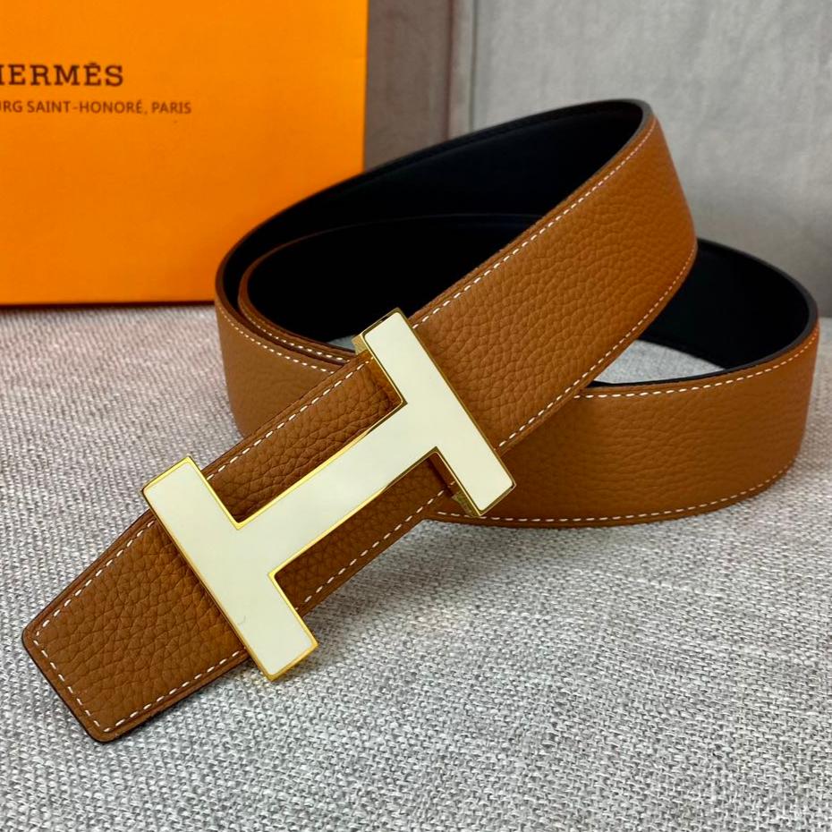 HERMES CONSTANCE BELT BUCKLE & REVERSIBLE TAWNY BROWN LEATHER STRAP 38MM GOLD HARDWARE