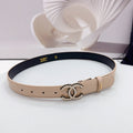 CHANEL 30MM BELT IN BEIGE CREAM EMBROIDERED CALFSKIN METAL HARDWARE