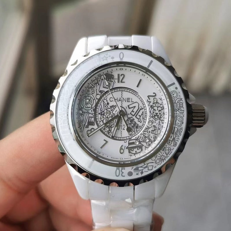 CHANEL J12 38mm Quartz 20Th Anniversary White Ceramic