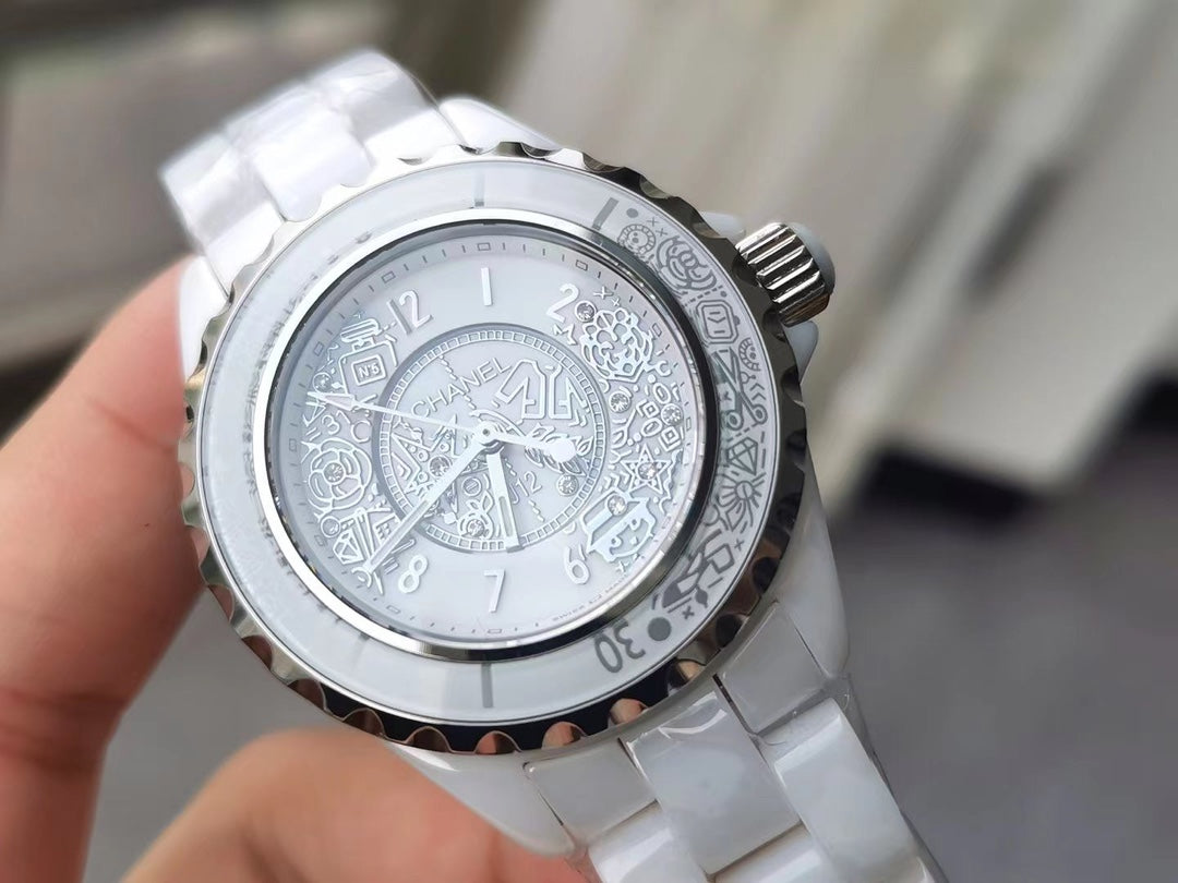 CHANEL J12 38mm Quartz 20Th Anniversary White Ceramic